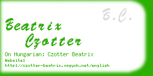 beatrix czotter business card